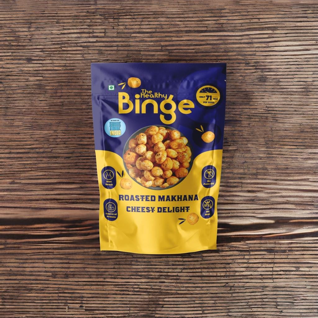 Roasted Makhana- Cheesy Delight & Peri Peri, Low Calorie Diet Snack,Pack of 2 (75g each)