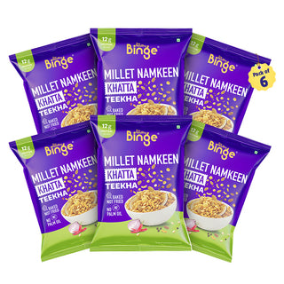 Millet Namkeen Khatta Teekha | Pack of 6 | net wt. 180g