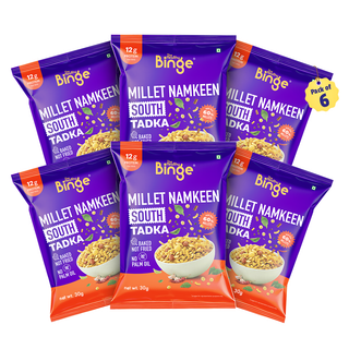 Millet Namkeen South Tadka | Pack of 6 | net wt. 180g