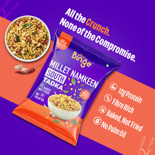 Millet Namkeen South Tadka | Pack of 6 | net wt. 180g