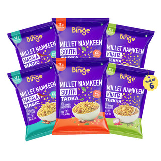 Assorted Millet Namkeen | Pack of 6 | Net wt. 180g